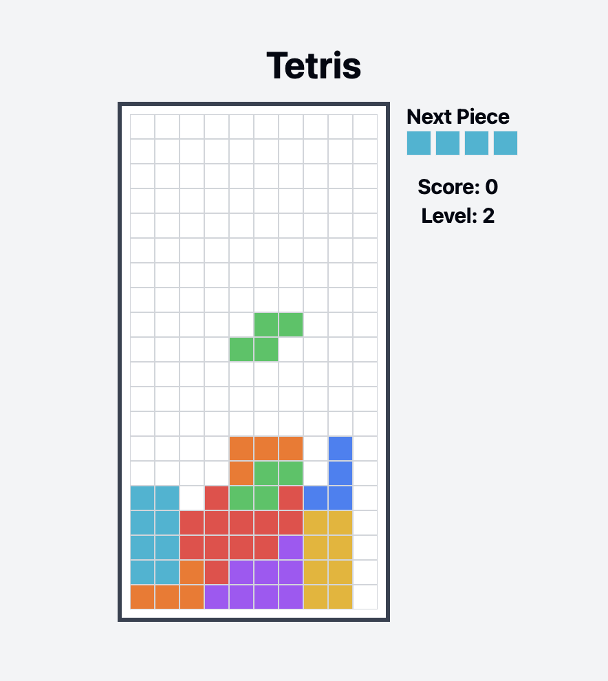 Homemade Tetris game